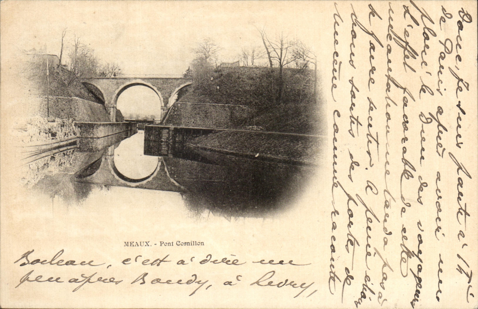 CPA Meaux Pont Cornillon carte 1899