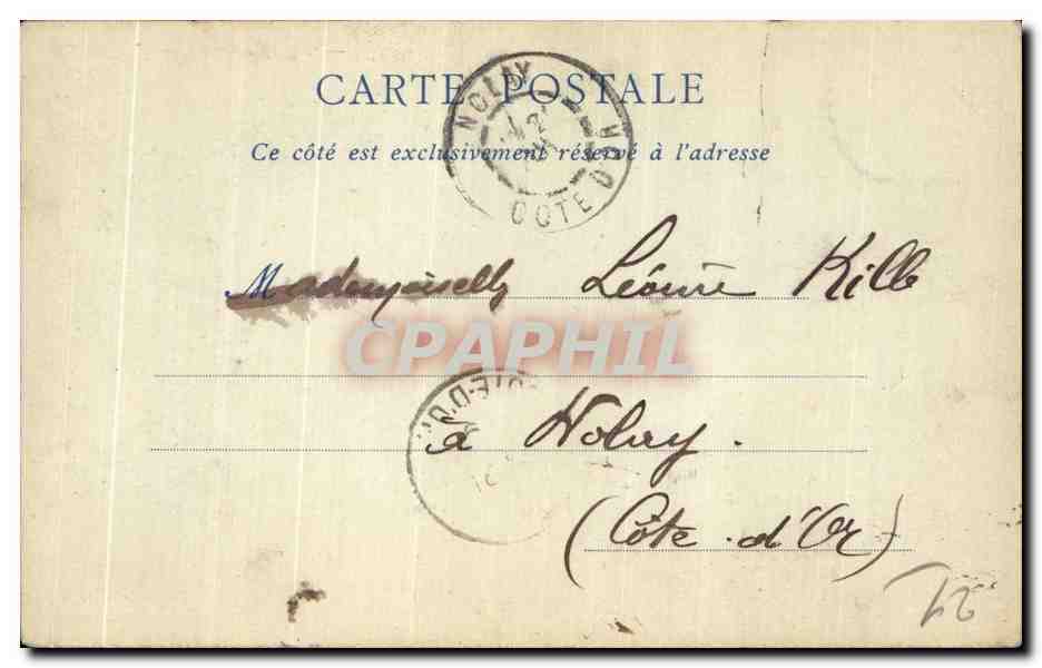 CPA Dijon La Tour de Bar carte 1899 — Rückseite