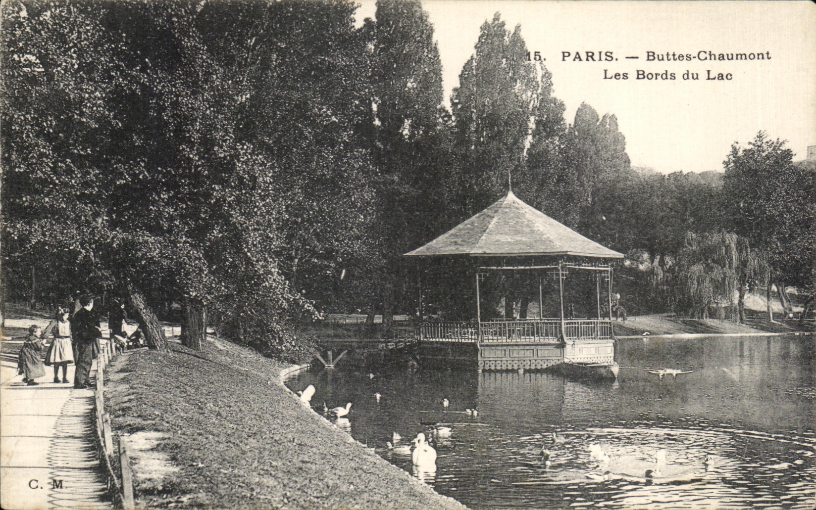CPA Paris Buttes Chaumont Les Bords du Lac