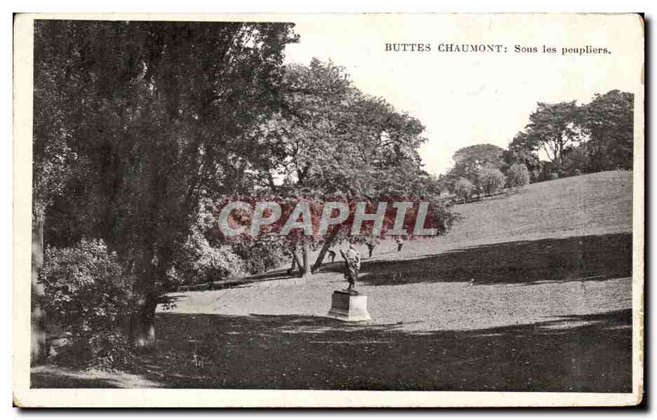 CPA Buttes Chaumont Sous les peupliers