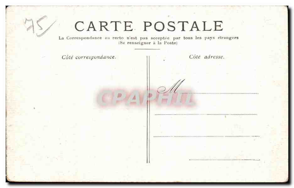 CPA Buttes Chaumont Sous les peupliers — Verso