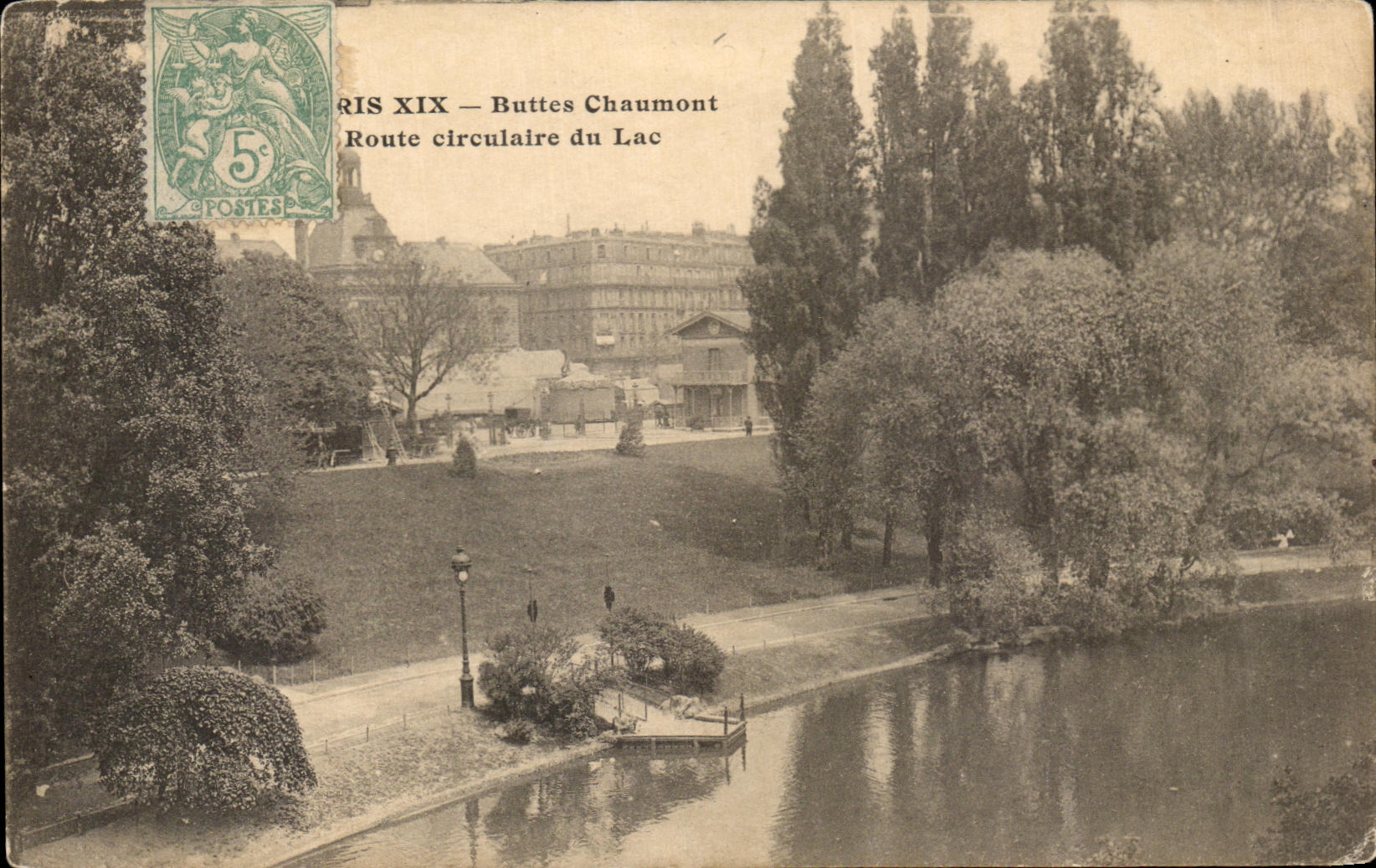 CPA Paris Buttes Chaumont Route circulaire du Lac
