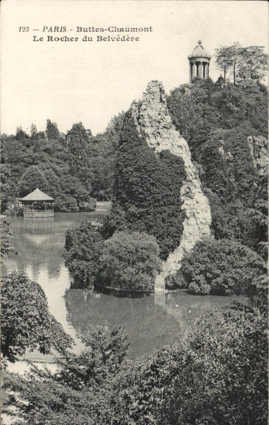 CPA Paris Les Buttes Chaumont Le Rocher du Belvedere
