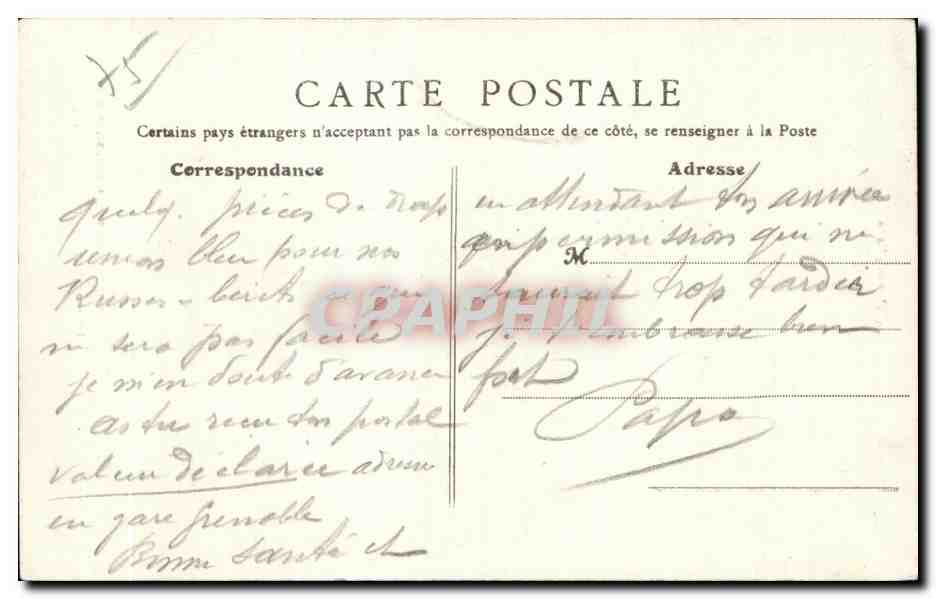 CPA Paris Les Buttes Chaumont Le Rocher du Belvedere — Verso