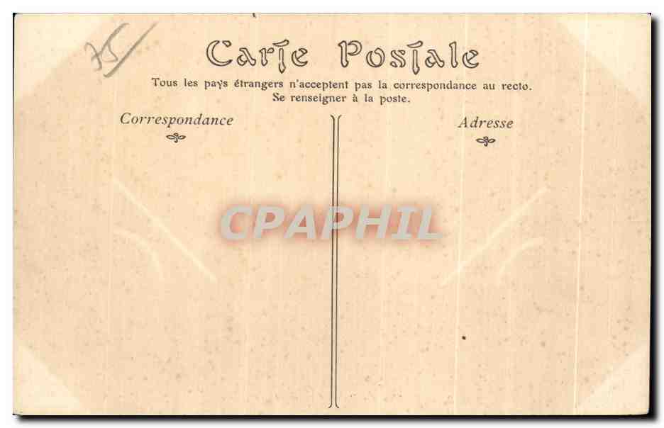 CPA Paris Le Parc Buttes Chaumont — Verso