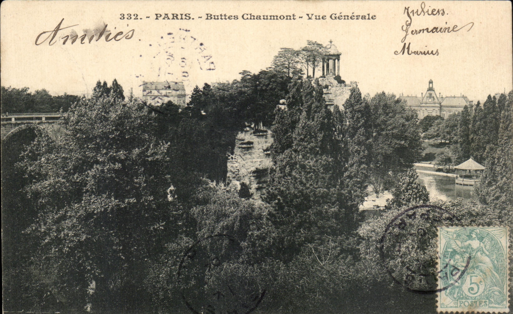 CPA Paris Buttes Chaumont Vue Generale Mairie