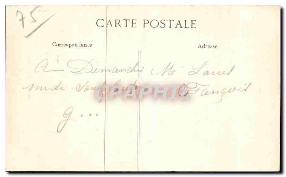 CPA Paris Buttes Chaumont Le Lac et le Belvedere — Rückseite