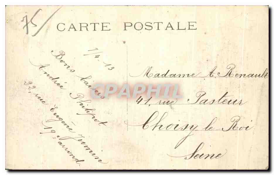 CPA Paris Buttes Chaumont Le Pont Suspendu pecheurs — Rückseite