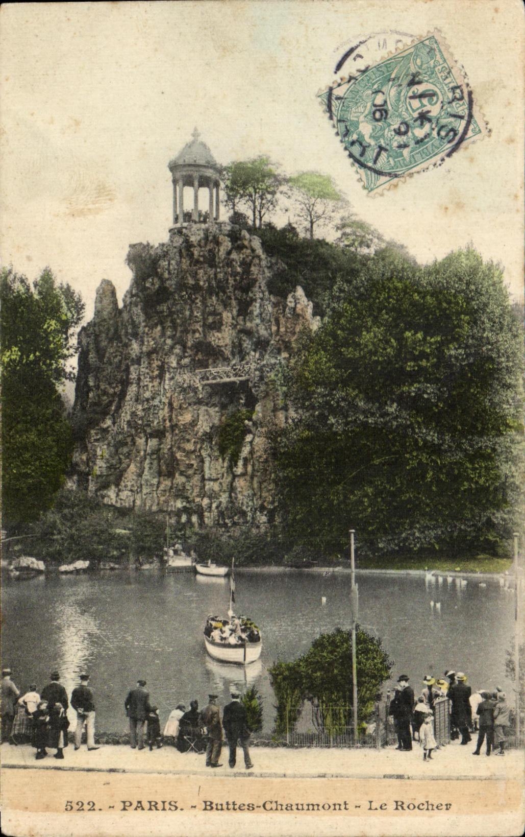 CPA Paris Buttes Chaumont Le Rocher