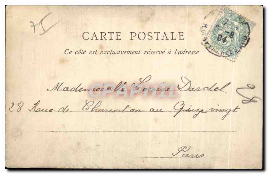 CPA Paris Buttes Chaumont Pont fatal — Verso