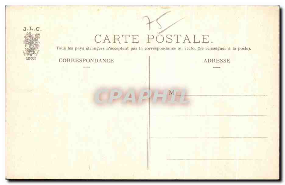 CPA Paris Buttes Chaumont Le Belvedere La Passerelle — Verso