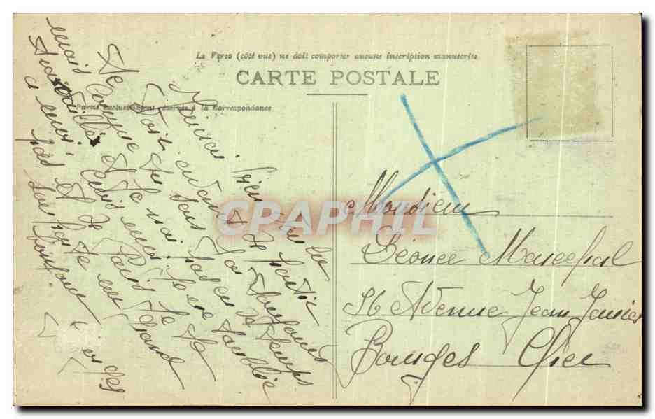CPA Tout Paris La Sorbonne Charch of Sorbonne — Verso