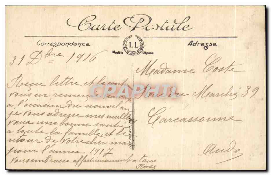 CPA Paris Vue sur la Saine prise du Pavillon de Flore — Verso
