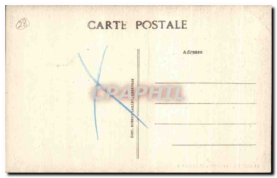 CPA Chartres en Avion Cote Nord Est — Rückseite