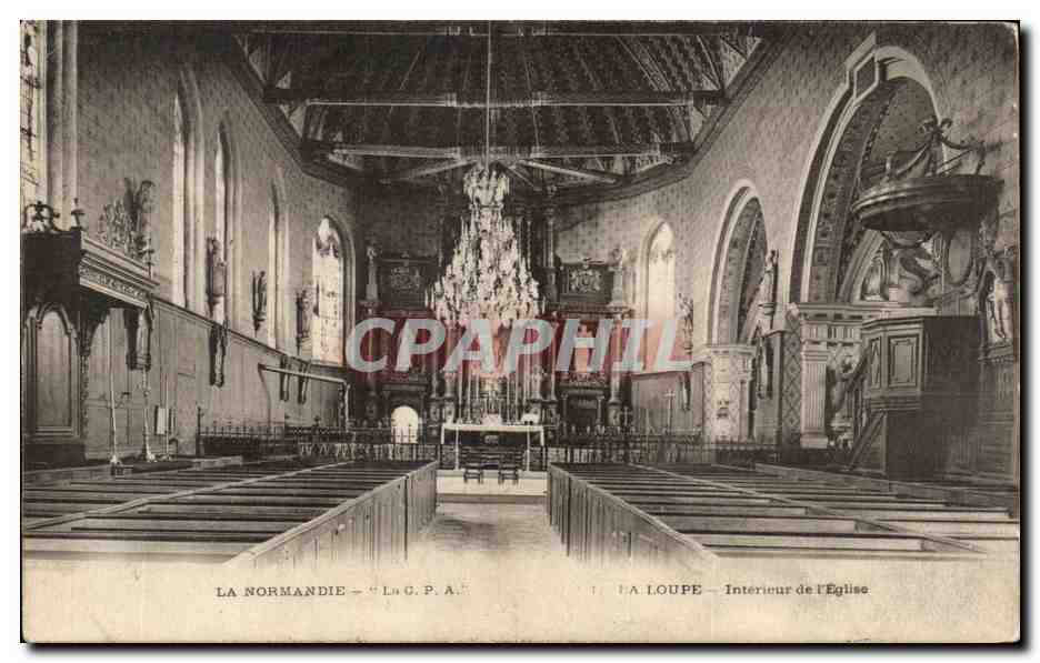 La Normandie — L'Église de La Loupe — Éditeur A. Loupe, n° de série 'La C.P.A.'