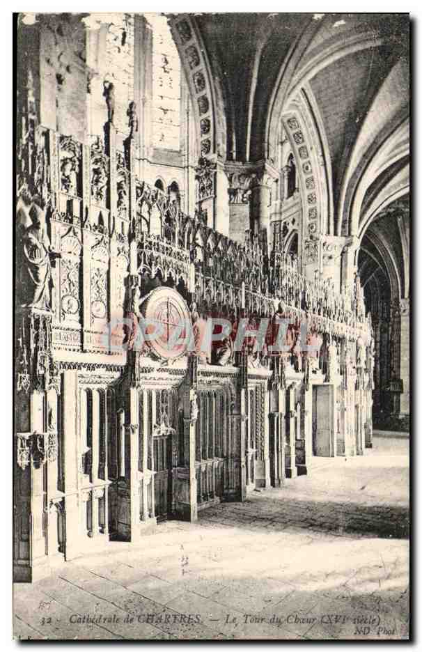 CPA Cathedrale de Chartres Le tour de choeur