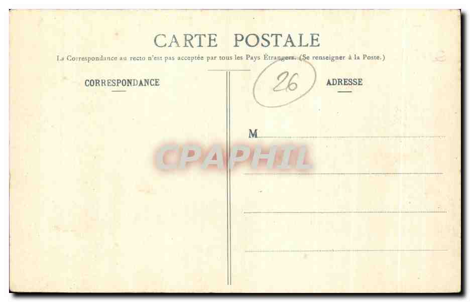 CPA Valence Avenue Gambetta vue du Parc Jouvet — Rückseite