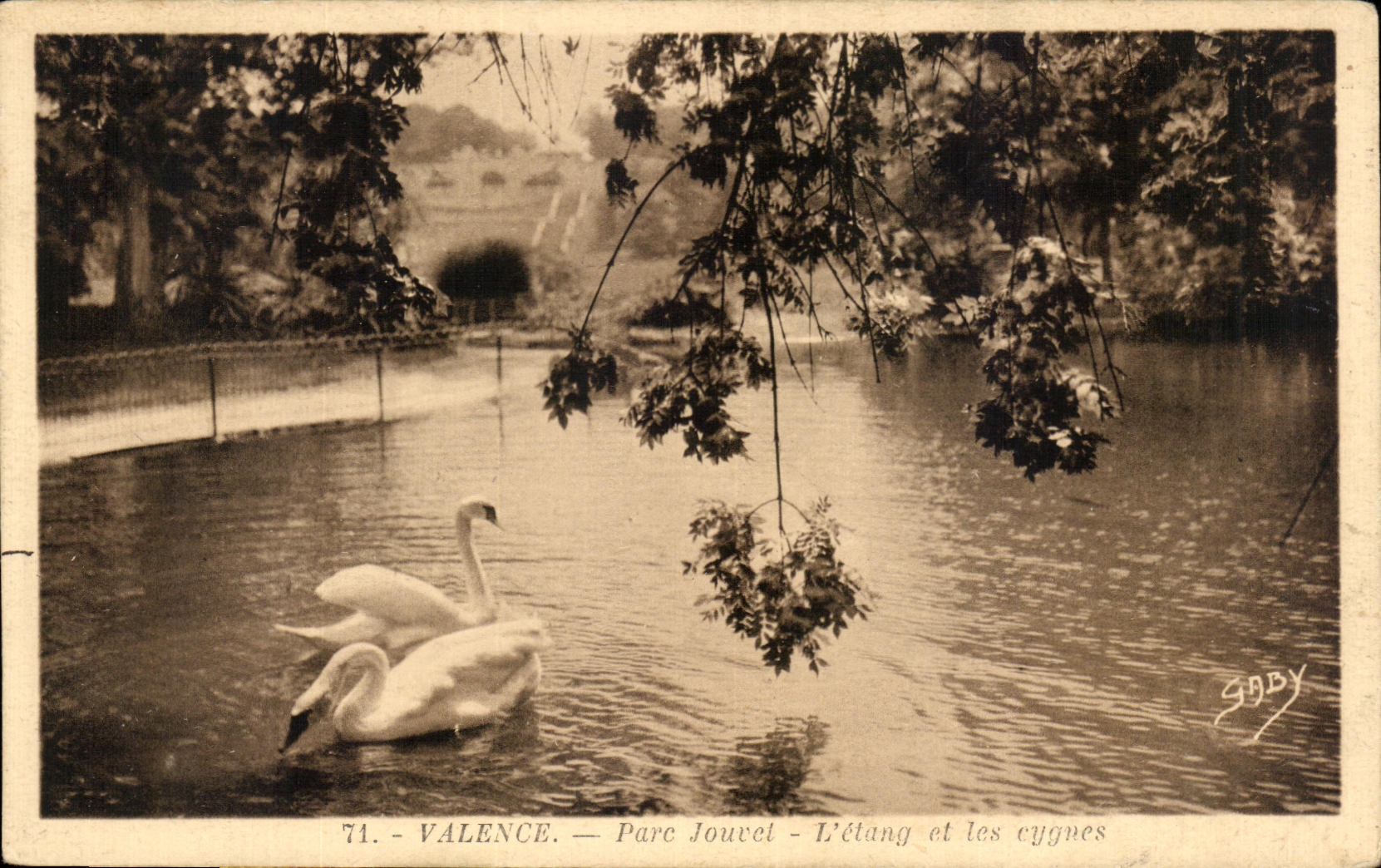 Valence - Parc Jouvet - L'étang et les cygnes — Gaby, n°71