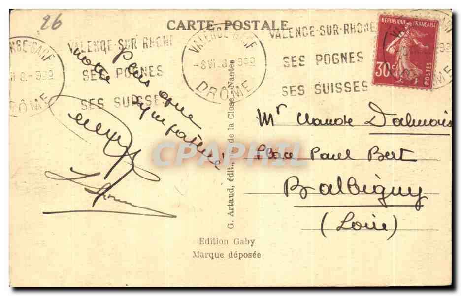 Valence - Parc Jouvet - L'étang et les cygnes — Gaby, n°71 — Reverso