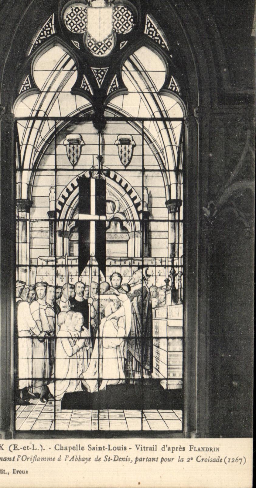 CPA Chapelle Saint Louis Vitrail d apres Flandrin 