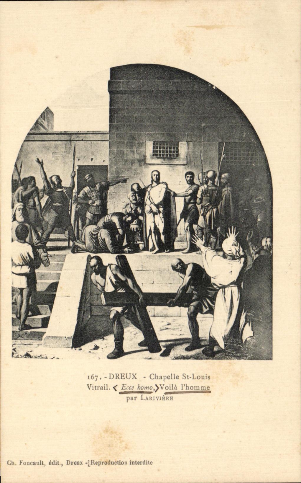 Dreux - Capilla San Luis - Vidriera « Ecce homo » de Larivière