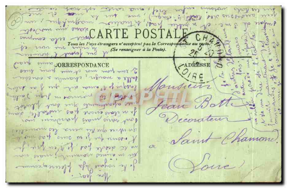 CPA Cannes La Jetee un Jour de Mistral — Verso