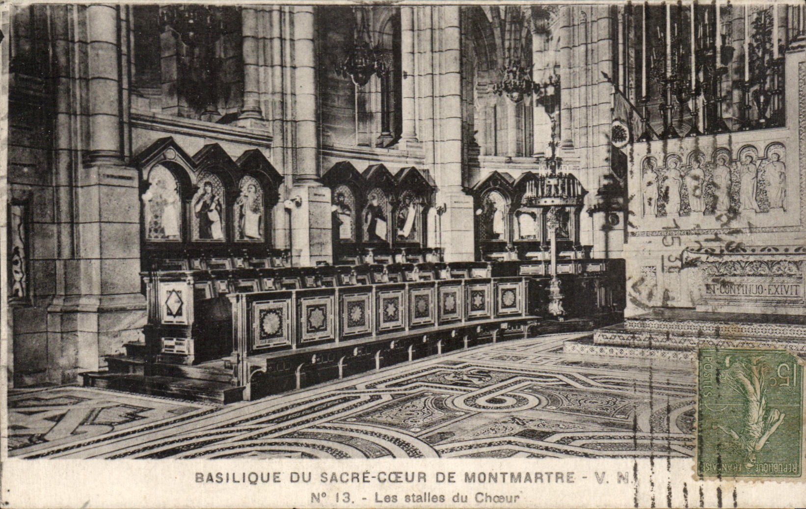 CPA Paris Basilique du sacre coeur de montmartre Les stalles du choeur