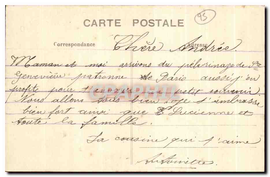 CPA Paris Eglise St Etienne du Mont le tombeau de Ste Genevieve  — Rückseite