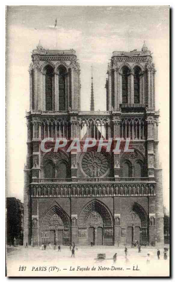 CPA Paris La Facade de Notre Dame Paris