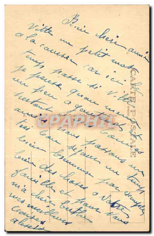 CPA Paris Notre Dame et le Paris — Verso