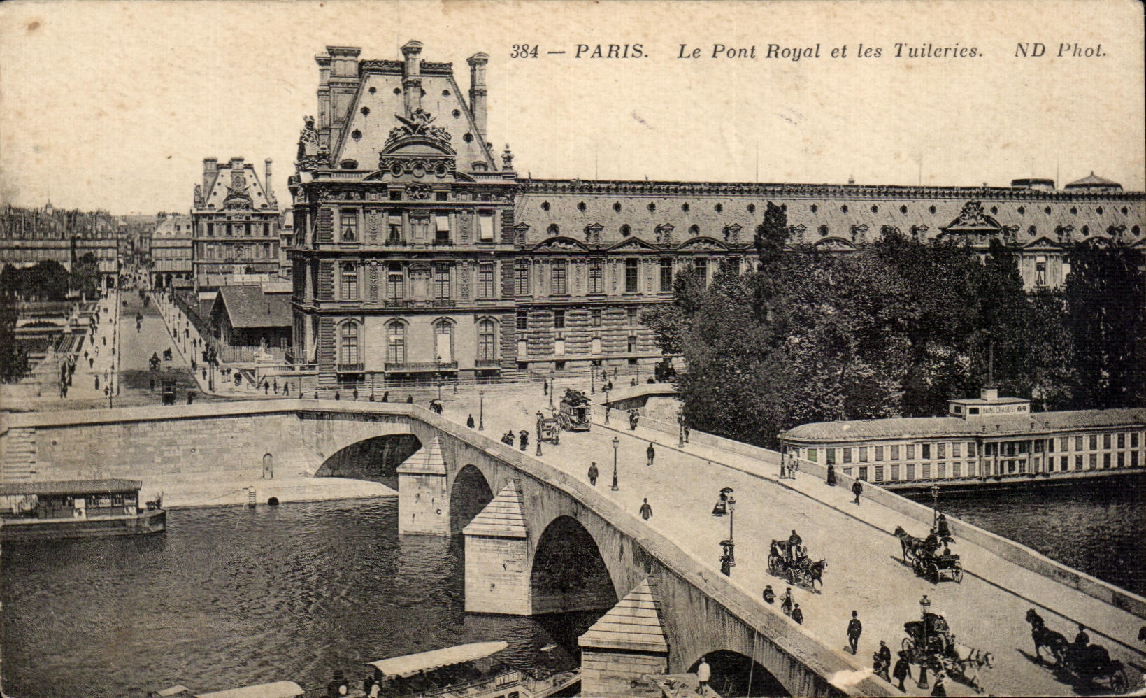 CPA Paris Le Pont Royal et les Tuileries Louvre