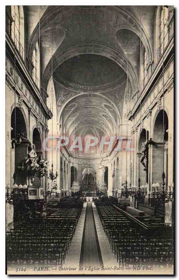 CPA Paris Interieur de l Eglise Saint Roch