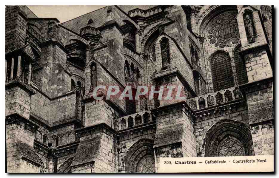CPA Chartres Cathedrale Contreforts Nord