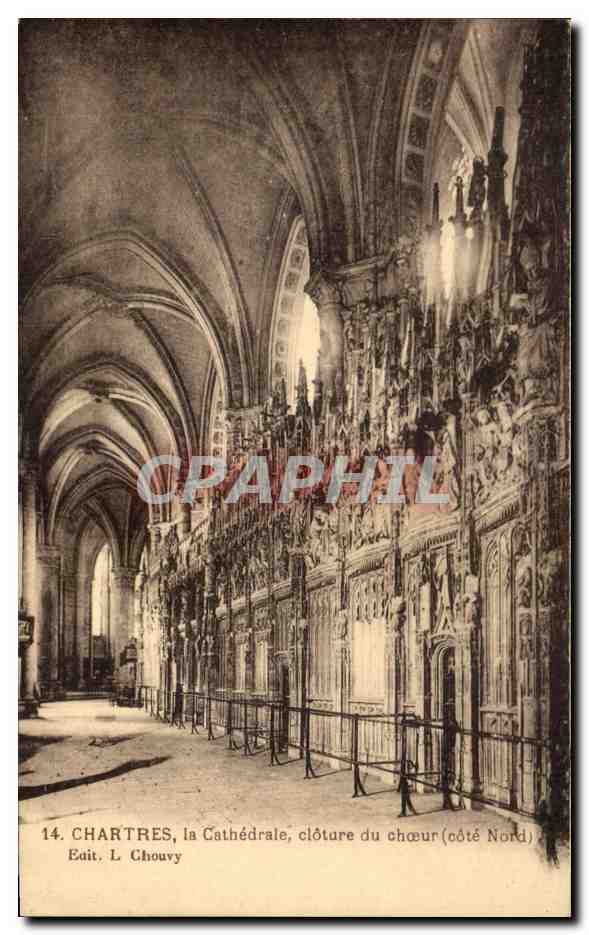 CPA Chartres la Cathedrale cloture du choeur