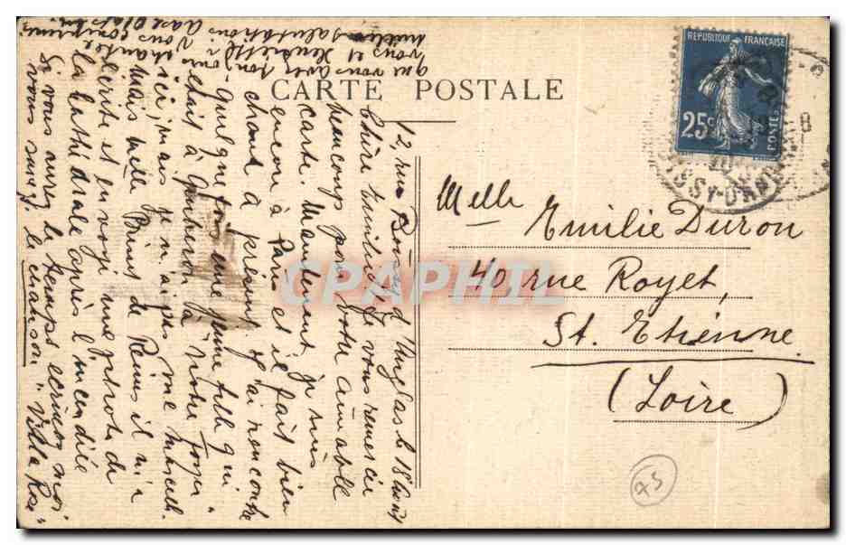 CPA Paris Jardin du Luxembourg et le Senat — Verso