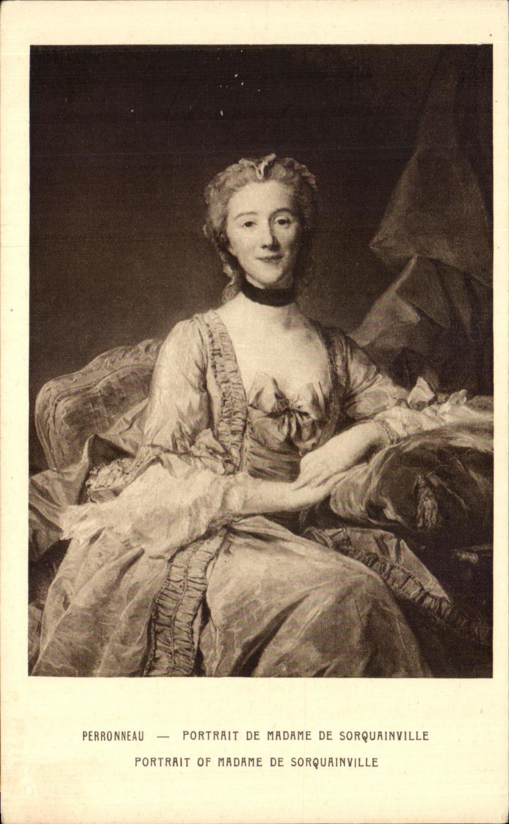 Portrait de Madame de Sorquainville — Perronneau — édition Braun & Cie, Paris