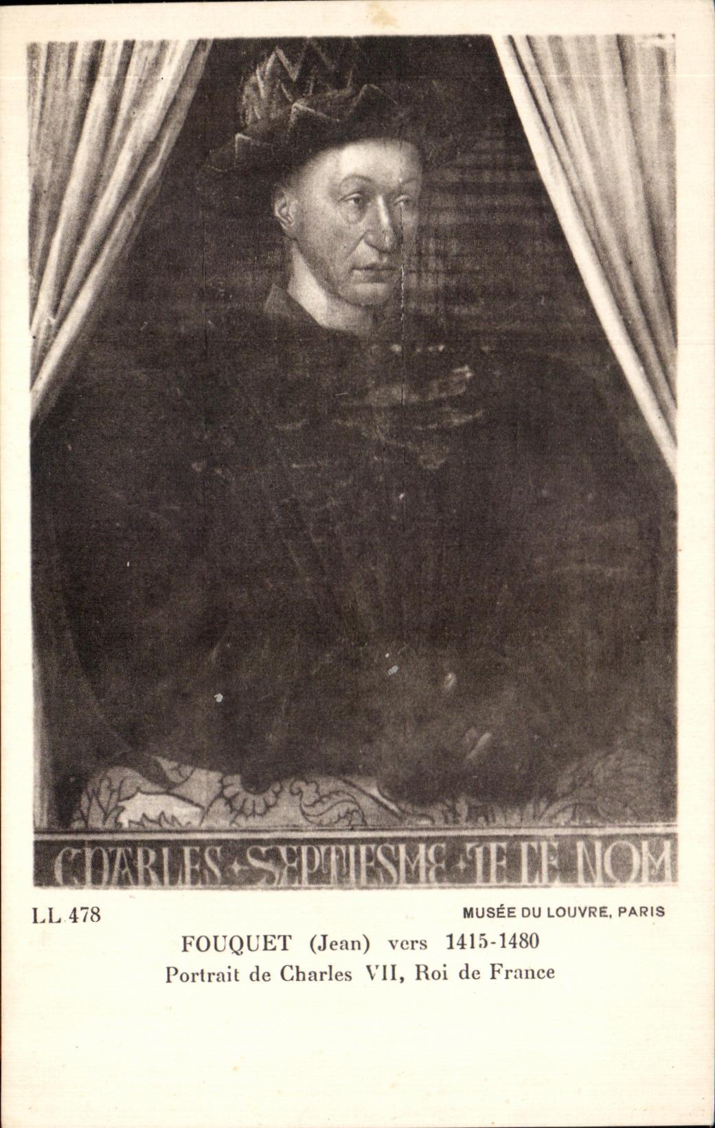 CPA Fouquet vers Portrait de Charles VII Roi de France 