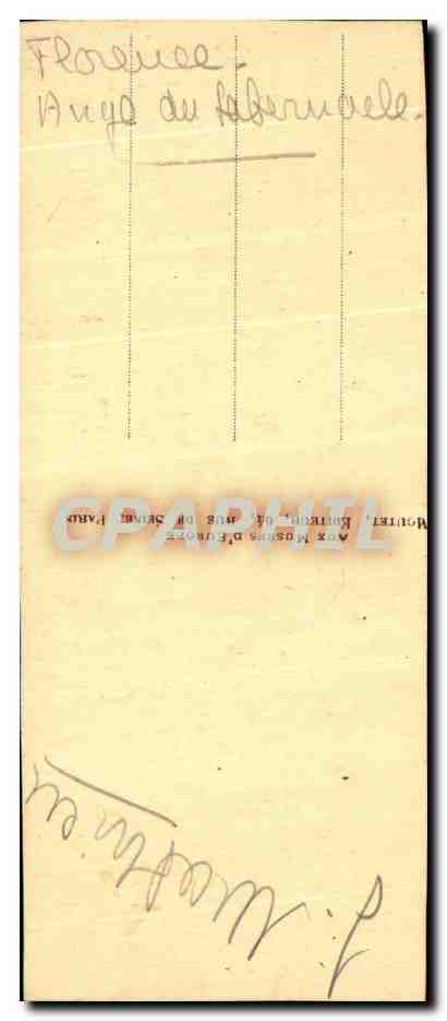 CPA Florence Ange du tabernacle — Verso