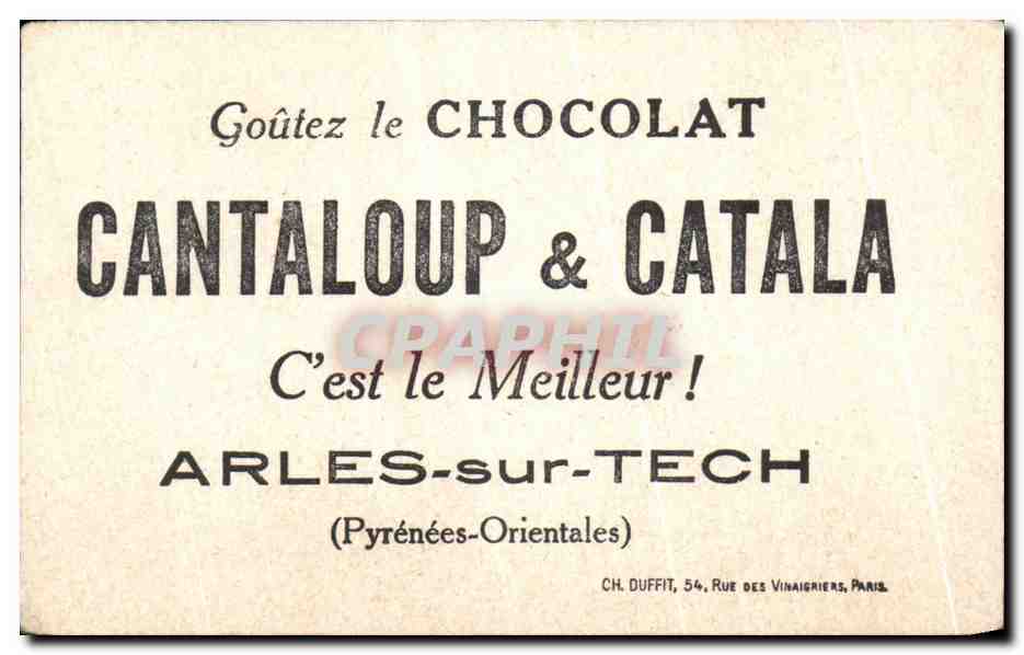 Image Rudaux Le Maraudeur Chocolat Cantaloup   Catala Arles sur TEch  — Verso