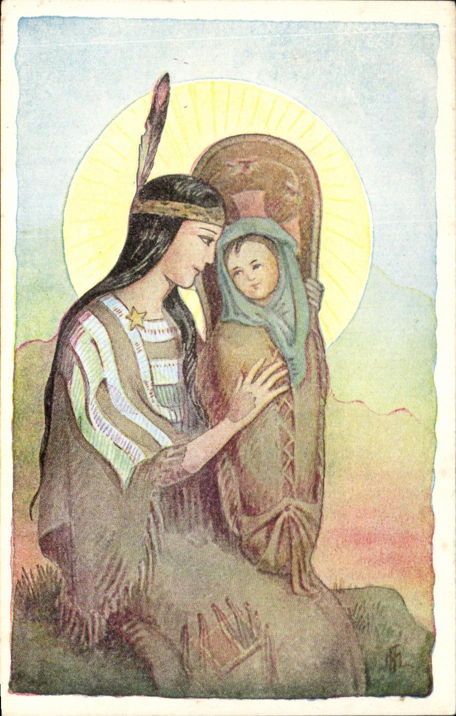CPA Oeuvre Pontificale De La Ste Enfance Notre Dame des Peaux Rouges