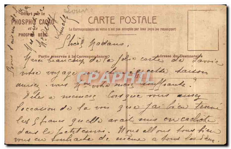 CPA Mme Lebrun Louvre — Verso