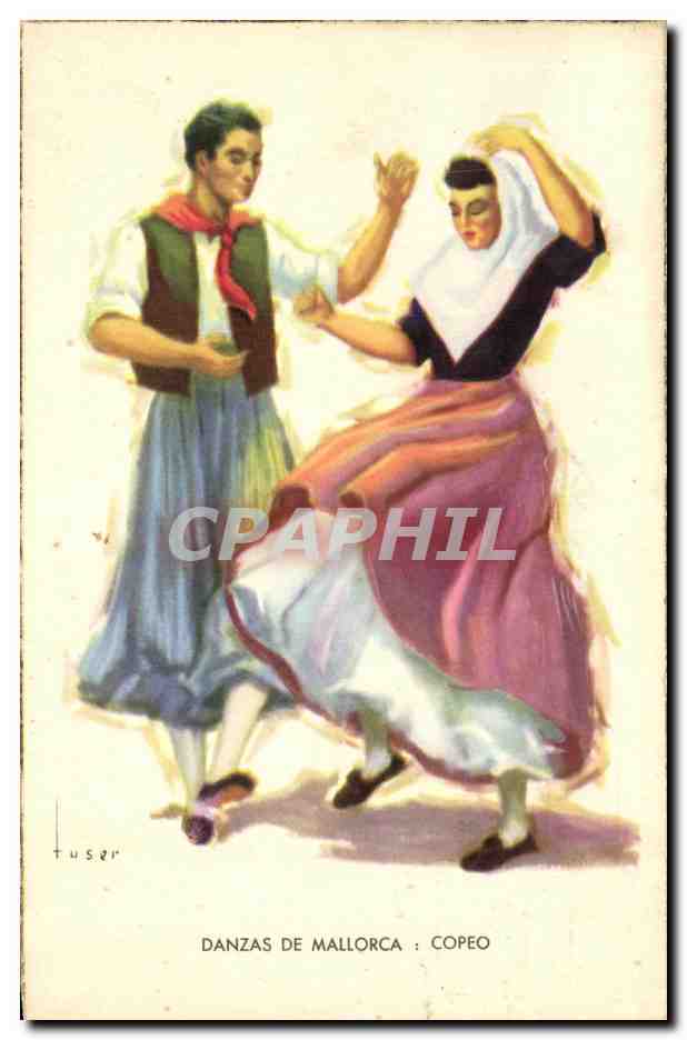 CPA Danzas De Mallorca Copeo Folklore Costume