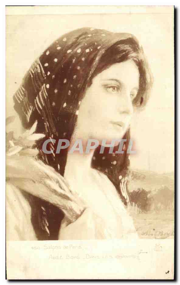 CPA Salons de Paris Abec Boye Dans les champs Femme
