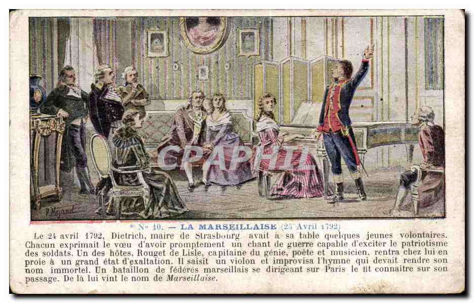 CPA La Marseillaise 25 avril 1792 Chan Revolution Francaise 