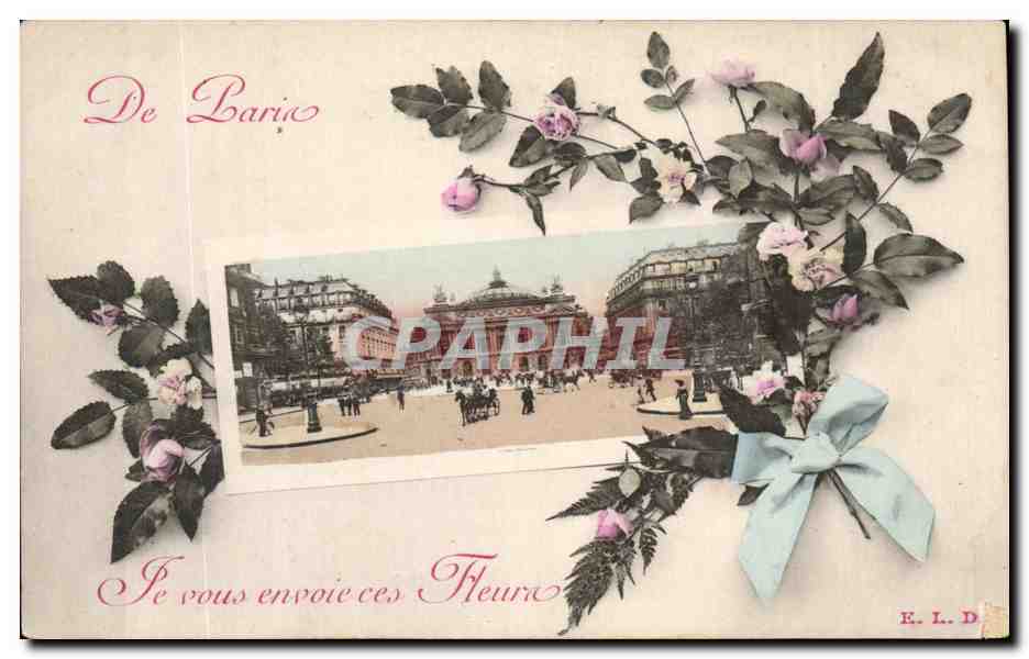 CPA Fantaisie Fleurs Paris Avenue de l Opera 