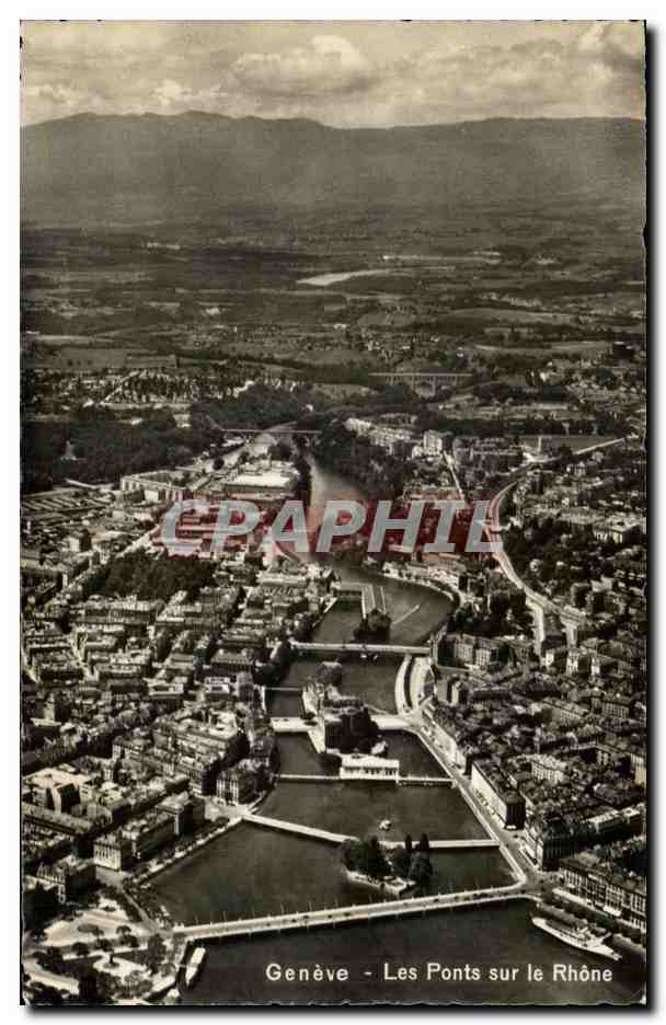 CPSM Geneve Les Ponts sur le Rhone Suisse