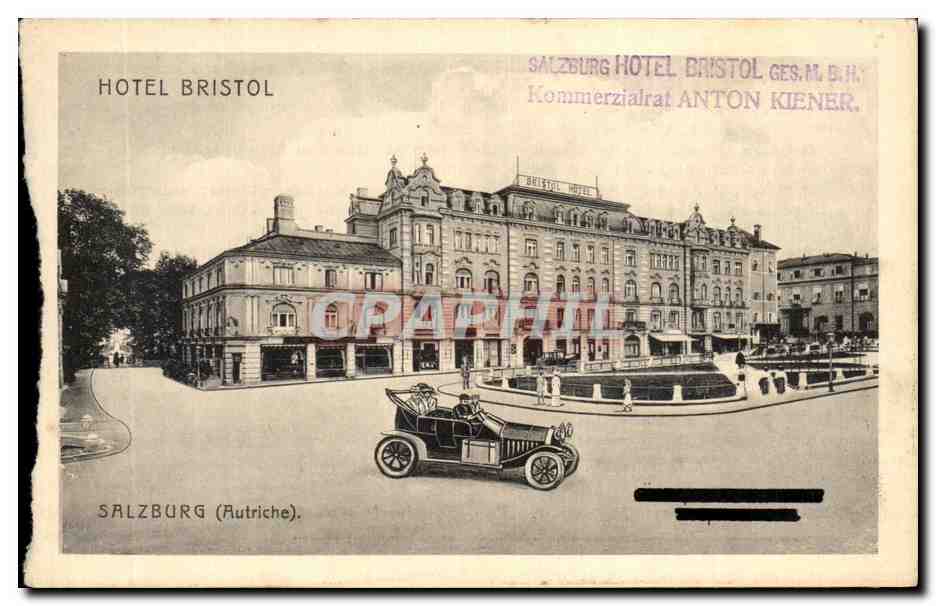 CPA Hotel Bristol Salsburg Autriche Automobile