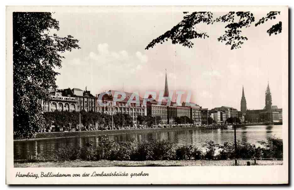Hambürg, Ballindamm von der Lombardsbeücke gesehen — éditeur non identifié, n° de série non visible
