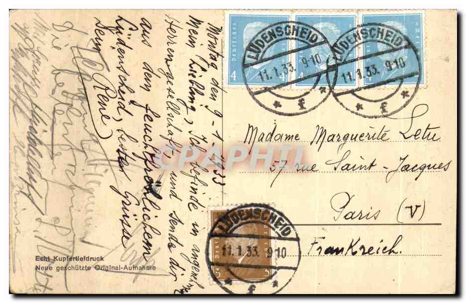 CPA Ludenscheid Fuelbecker Falsperre — Back