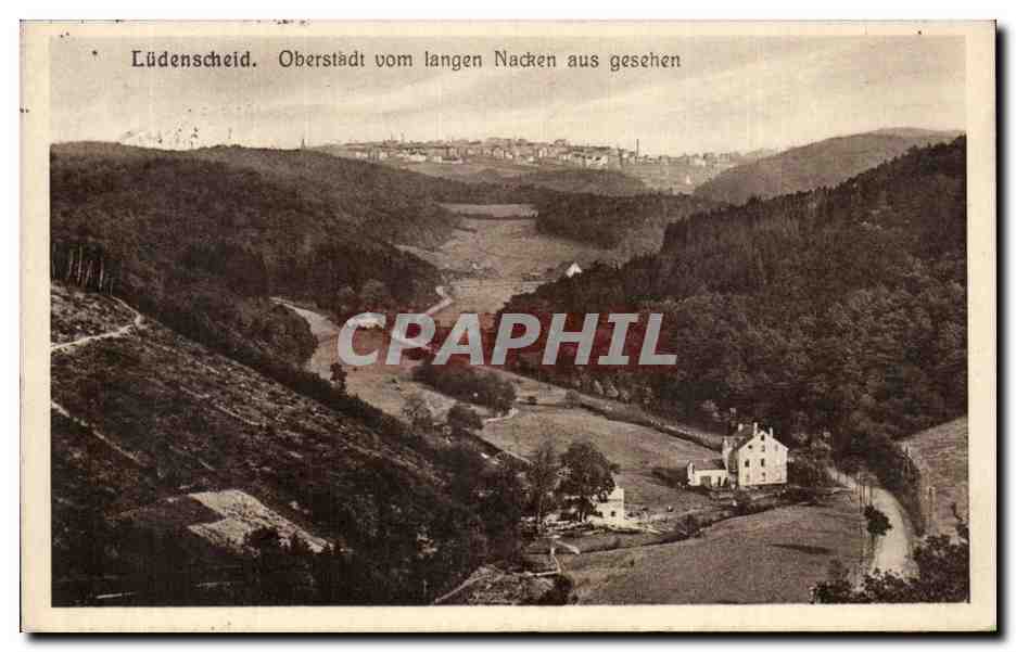 CPA Luedenscheid Oberstadt vom langen Nachen aus gesehen
